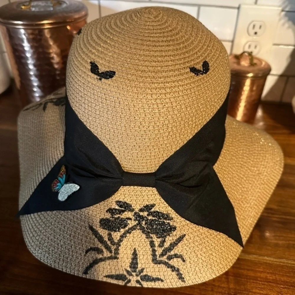 Hand painted one of a kind summer hat